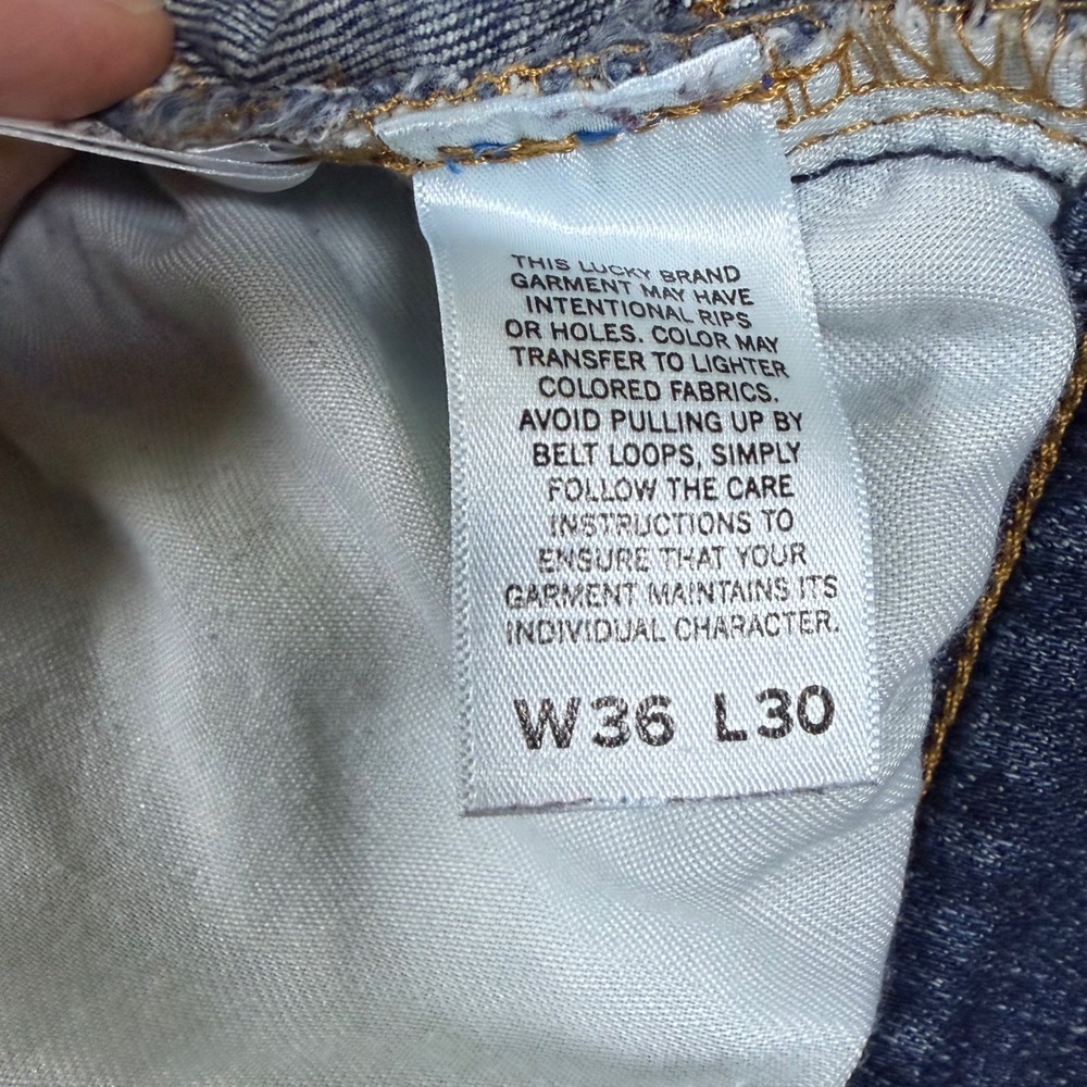 Lucky Brand 223 Straight Mens Jeans 36x30 Medium Wash Blue Denim F00168 - Picture 5 of 11